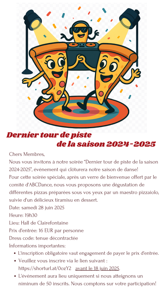 Affiche invitation dernier tour de piste 2025